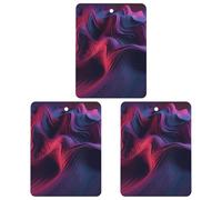 3 Pack Car Air Freshener Hanging Incense Chips Automotive Scented Hanging Sheets for Car Home Auto Interior Decor,Purple Rendered Pattern