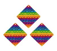 3 Pack Car Air Freshener Hanging Incense Chips Automotive Scented Hanging Sheets for Car Home Auto Interior Decor,Gay Pride Rainbow Pattern