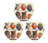 3 Pack Car Air Freshener Hanging Incense Chips Automotive Scented Hanging Sheets for Car Home Auto Interior Decor，Owls Birds