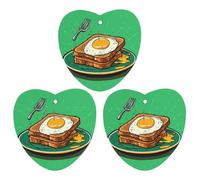 3 Pack Car Air Freshener Hanging Incense Chips Automotive Scented Hanging Sheets for Car Home Auto Interior Decorï¼ŒToast Plate