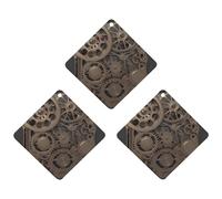3 Pack Car Air Freshener Hanging Incense Chips Automotive Scented Hanging Sheets for Car Home Auto Interior Decor,Steampunk Mechanical Gears