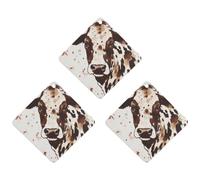 3 Pack Car Air Freshener Hanging Incense Chips Automotive Scented Hanging Sheets for Car Home Auto Interior Decor，Cow Printed