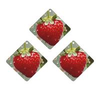 3 Pack Car Air Freshener Hanging Incense Chips Automotive Scented Hanging Sheets for Car Home Auto Interior Decor,Lovely Strawberry