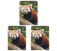 3 Pack Car Air Freshener Hanging Incense Chips Automotive Scented Hanging Sheets for Car Home Auto Interior Decor,Little Red Panda