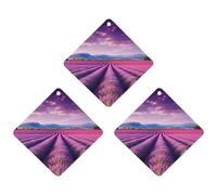 3 Pack Car Air Freshener Hanging Incense Chips Automotive Scented Hanging Sheets for Car Home Auto Interior Decor，Lavender Fields