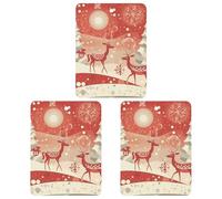 3 Pack Car Air Freshener Hanging Incense Chips Automotive Scented Hanging Sheets for Car Home Auto Interior Decor,Red Christmas Reindeer
