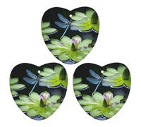 3 Pack Car Air Freshener Hanging Incense Chips Automotive Scented Hanging Sheets for Car Home Auto Interior Decor,Dragonfly Flies Over