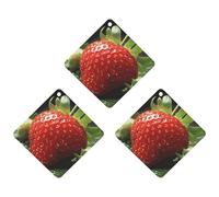 3 Pack Car Air Freshener Hanging Incense Chips Automotive Scented Hanging Sheets for Car Home Auto Interior Decor，Fruit Strawberry