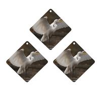3 Pack Car Air Freshener Hanging Incense Chips Automotive Scented Hanging Sheets for Car Home Auto Interior Decor，Egret Spreads Its Wings