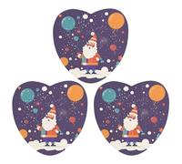 3 Pack Car Air Freshener Hanging Incense Chips Automotive Scented Hanging Sheets for Car Home Auto Interior Decor,Cartoon Happy Santa Claus