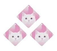 3 Pack Car Air Freshener Hanging Incense Chips Automotive Scented Hanging Sheets for Car Home Auto Interior Decorï¼ŒWhite Cat Pattern