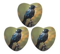 3 Pack Car Air Freshener Hanging Incense Chips Automotive Scented Hanging Sheets for Car Home Auto Interior Decor,Bird on Rainy Day