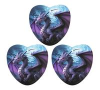 3 Pack Car Air Freshener Hanging Incense Chips Automotive Scented Hanging Sheets for Car Home Auto Interior Decor，Purple Dragon Purple Moon