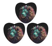 3 Pack Car Air Freshener Hanging Incense Chips Automotive Scented Hanging Sheets for Car Home Auto Interior Decor,Abstract 3D Art Lion