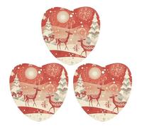 3 Pack Car Air Freshener Hanging Incense Chips Automotive Scented Hanging Sheets for Car Home Auto Interior Decor，Red Christmas Reindeer