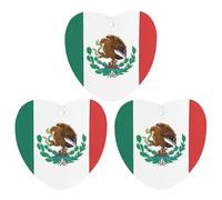 3 Pack Car Air Freshener Hanging Incense Chips Automotive Scented Hanging Sheets for Car Home Auto Interior Decor,Flag Of Mexico