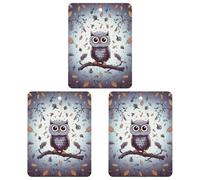 3 Pack Car Air Freshener Hanging Incense Chips Automotive Scented Hanging Sheets for Car Home Auto Interior Decor，Owl Tree Branches
