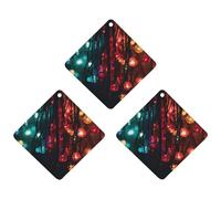 3 Pack Car Air Freshener Hanging Incense Chips Automotive Scented Hanging Sheets for Car Home Auto Interior Decorï¼ŒBright Colored Lights