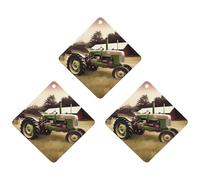 3 Pack Car Air Freshener Hanging Incense Chips Automotive Scented Hanging Sheets for Car Home Auto Interior Decor，Old Tractor Photo Farm