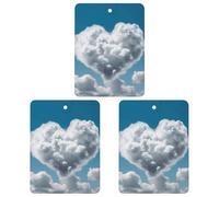 3 Pack Car Air Freshener Hanging Incense Chips Automotive Scented Hanging Sheets for Car Home Auto Interior Decor,White Clouds Are Like A Heart