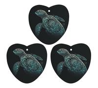 3 Pack Car Air Freshener Hanging Incense Chips Automotive Scented Hanging Sheets for Car Home Auto Interior Decor,Glowing Green Sea Turtle