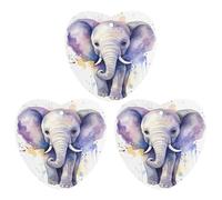 3 Pack Car Air Freshener Hanging Incense Chips Automotive Scented Hanging Sheets for Car Home Auto Interior Decor，Cute Elephant Watercolor
