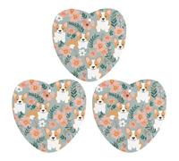 3 Pack Car Air Freshener Hanging Incense Chips Automotive Scented Hanging Sheets for Car Home Auto Interior Decor，Corgi Floral Flowers Spring Garden