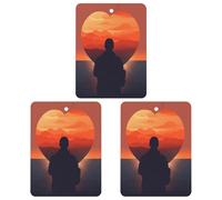 3 Pack Car Air Freshener Hanging Incense Chips Automotive Scented Hanging Sheets for Car Home Auto Interior Decor,A Heart Shape in Front