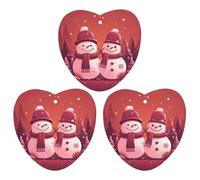 3 Pack Car Air Freshener Hanging Incense Chips Automotive Scented Hanging Sheets for Car Home Auto Interior Decor，Two Snowmen Together
