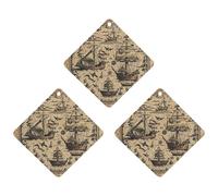 3 Pack Car Air Freshener Hanging Incense Chips Automotive Scented Hanging Sheets for Car Home Auto Interior Decor,Treasure Map Maritime Pirate