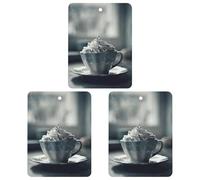 3 Pack Car Air Freshener Hanging Incense Chips Automotive Scented Hanging Sheets for Car Home Auto Interior Decor，Cream on Coffee