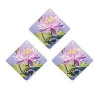 3 Pack Car Air Freshener Hanging Incense Chips Automotive Scented Hanging Sheets for Car Home Auto Interior Decor，Purple Water Lily