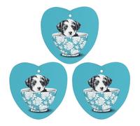 3 Pack Car Air Freshener Hanging Incense Chips Automotive Scented Hanging Sheets for Car Home Auto Interior Decor，Puppy in Cup
