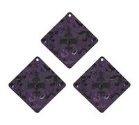 3 Pack Car Air Freshener Hanging Incense Chips Automotive Scented Hanging Sheets for Car Home Auto Interior Decor,Purple Black Goth Spooky