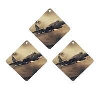 3 Pack Car Air Freshener Hanging Incense Chips Automotive Scented Hanging Sheets for Car Home Auto Interior Decor,War Plane