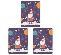 3 Pack Car Air Freshener Hanging Incense Chips Automotive Scented Hanging Sheets for Car Home Auto Interior Decor,Cartoon Happy Santa Claus