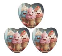 3 Pack Car Air Freshener Hanging Incense Chips Automotive Scented Hanging Sheets for Car Home Auto Interior Decorï¼ŒCartoon Ice Cream