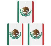 3 Pack Car Air Freshener Hanging Incense Chips Automotive Scented Hanging Sheets for Car Home Auto Interior Decor,Flag Of Mexico