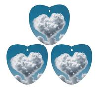 3 Pack Car Air Freshener Hanging Incense Chips Automotive Scented Hanging Sheets for Car Home Auto Interior Decor，White Clouds Are Like A Heart