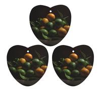 3 Pack Car Air Freshener Hanging Incense Chips Automotive Scented Hanging Sheets for Car Home Auto Interior Decor，Green And Yellow Oranges