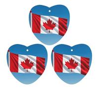 3 Pack Car Air Freshener Hanging Incense Chips Automotive Scented Hanging Sheets for Car Home Auto Interior Decor，Retro Canada Flag