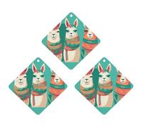 3 Pack Car Air Freshener Hanging Incense Chips Automotive Scented Hanging Sheets for Car Home Auto Interior Decor,Three Cute Alpacas