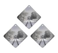 3 Pack Car Air Freshener Hanging Incense Chips Automotive Scented Hanging Sheets for Car Home Auto Interior Decor,Snowy Train Tracks