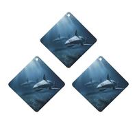 3 Pack Car Air Freshener Hanging Incense Chips Automotive Scented Hanging Sheets for Car Home Auto Interior Decor，Two Sharks in The