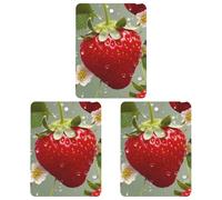 3 Pack Car Air Freshener Hanging Incense Chips Automotive Scented Hanging Sheets for Car Home Auto Interior Decor，Lovely Strawberry