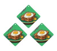 3 Pack Car Air Freshener Hanging Incense Chips Automotive Scented Hanging Sheets for Car Home Auto Interior Decorï¼ŒToast Plate