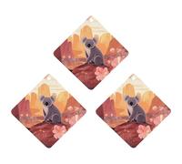 3 Pack Car Air Freshener Hanging Incense Chips Automotive Scented Hanging Sheets for Car Home Auto Interior Decorï¼ŒMural Koala