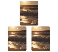 3 Pack Car Air Freshener Hanging Incense Chips Automotive Scented Hanging Sheets for Car Home Auto Interior Decor，The Waves Are Moving