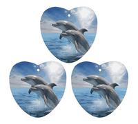 3 Pack Car Air Freshener Hanging Incense Chips Automotive Scented Hanging Sheets for Car Home Auto Interior Decor，Two Dolphins
