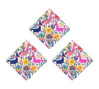3 Pack Car Air Freshener Hanging Incense Chips Automotive Scented Hanging Sheets for Car Home Auto Interior Decor,Mexican Otomi Animals
